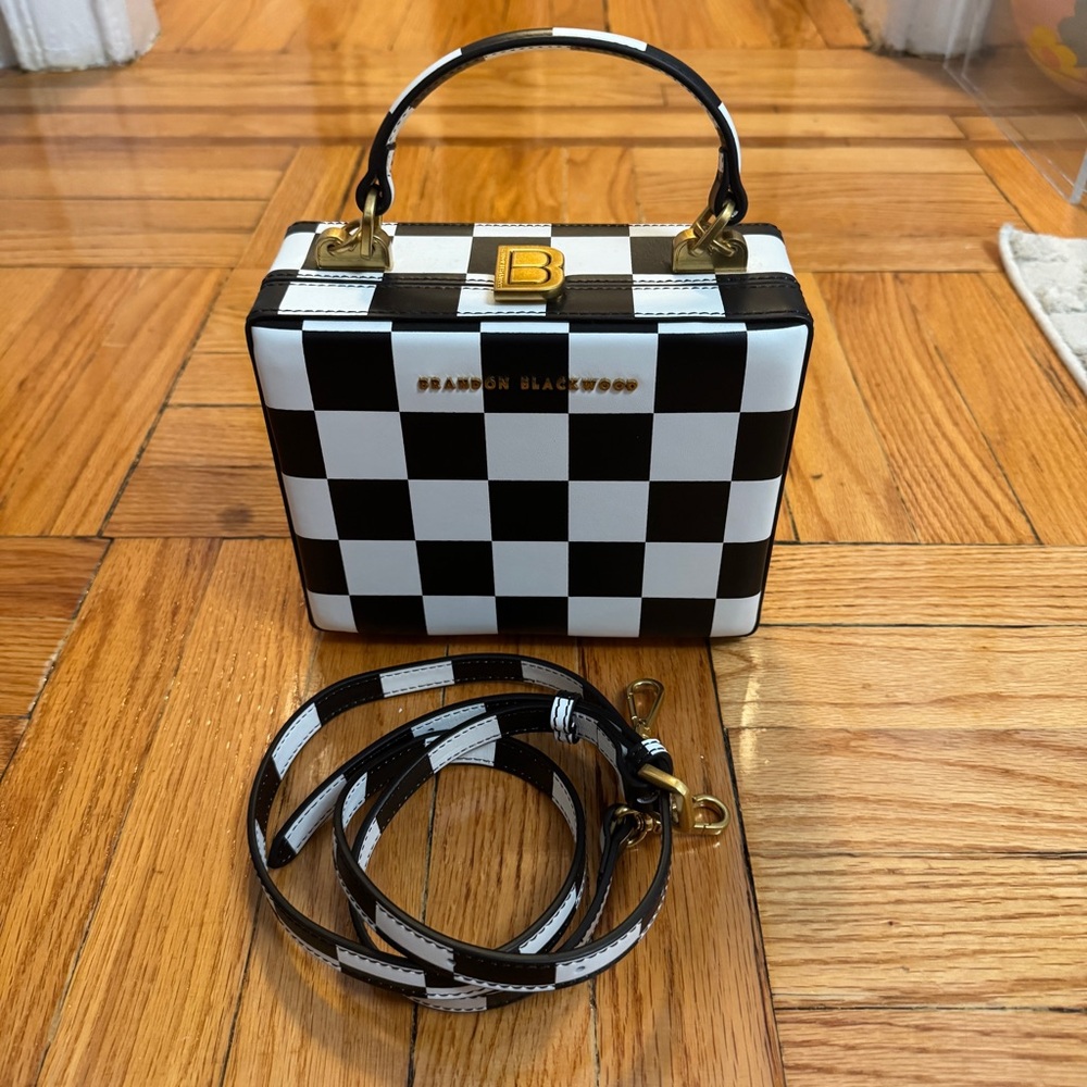 Black and White Checkered Handbag